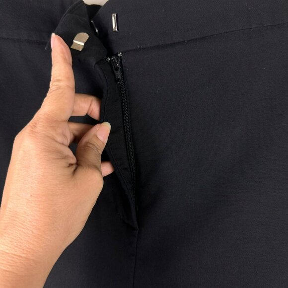 Zara Black Soft Ankle Flat Front‎ Pockets Business Casual Pants Size Large - Picture 7 of 16